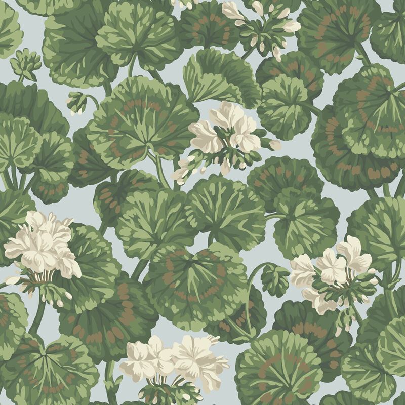 Cole and Son Geranium Green Botanical Wallpaper - Premium Floral Design for Living Room, Bedroom & Dining Room Decor