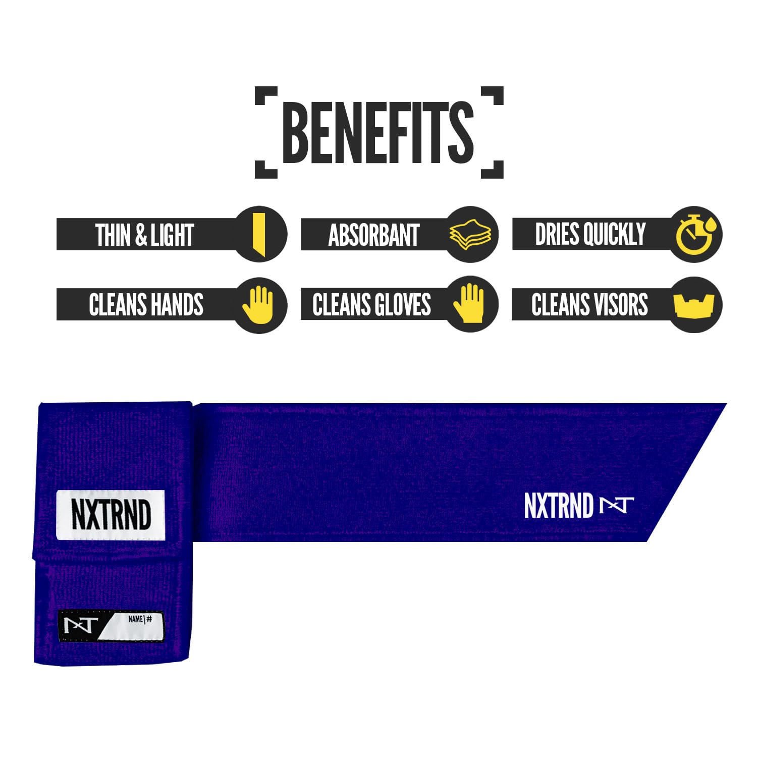 Nxtrnd Ultra-Thin Quick-Dry Sports Towel for Football Players - Lightweight, Absorbent & Durable Football Accessory (Purple) - Perfect for Training, Games & Outdoor Activities