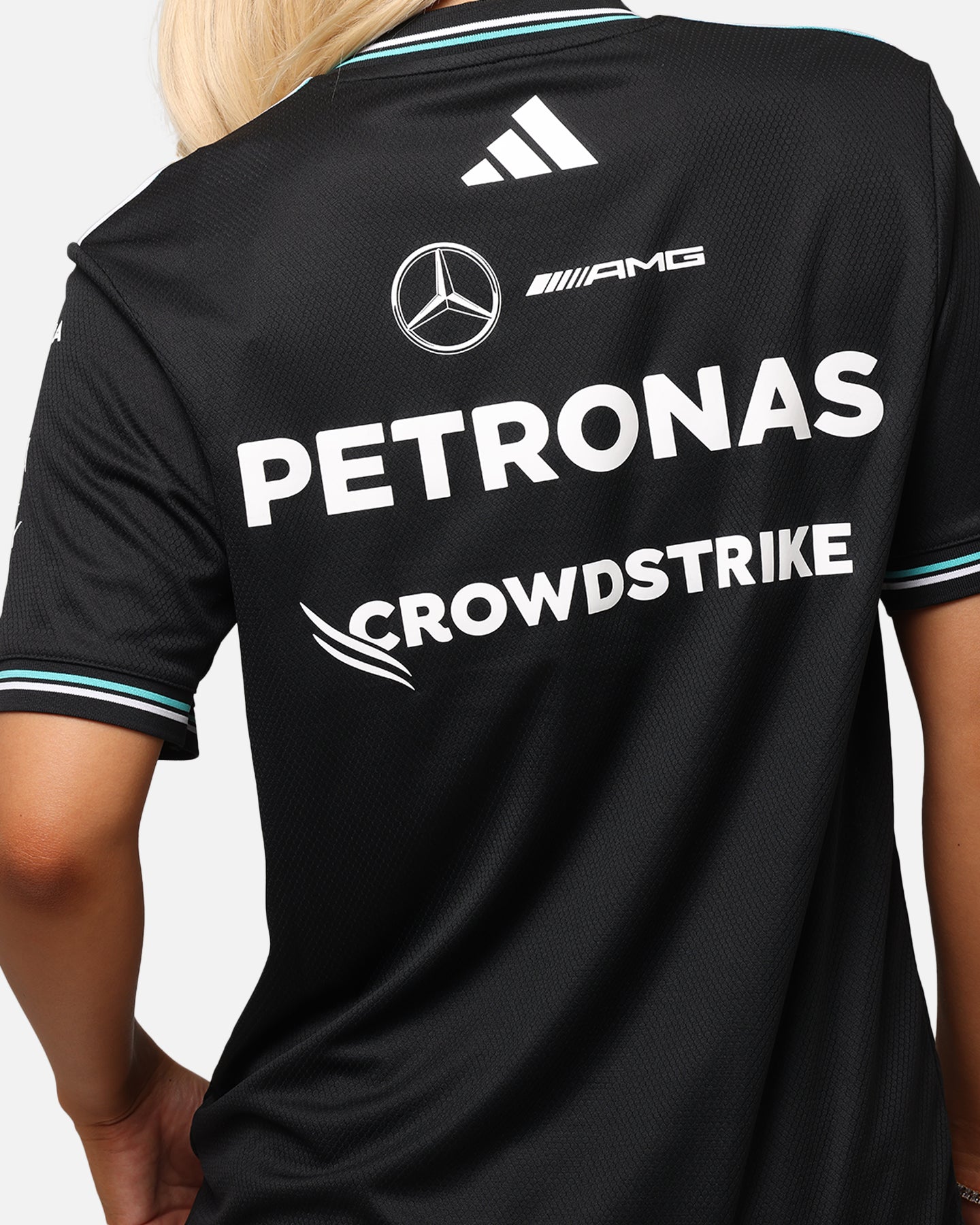 Adidas x Mercedes AMG Petronas Formula One F1 2025 Authentic Drive T-Shirt Black - Official Motorsport Fan Apparel for Racing Enthusiasts
