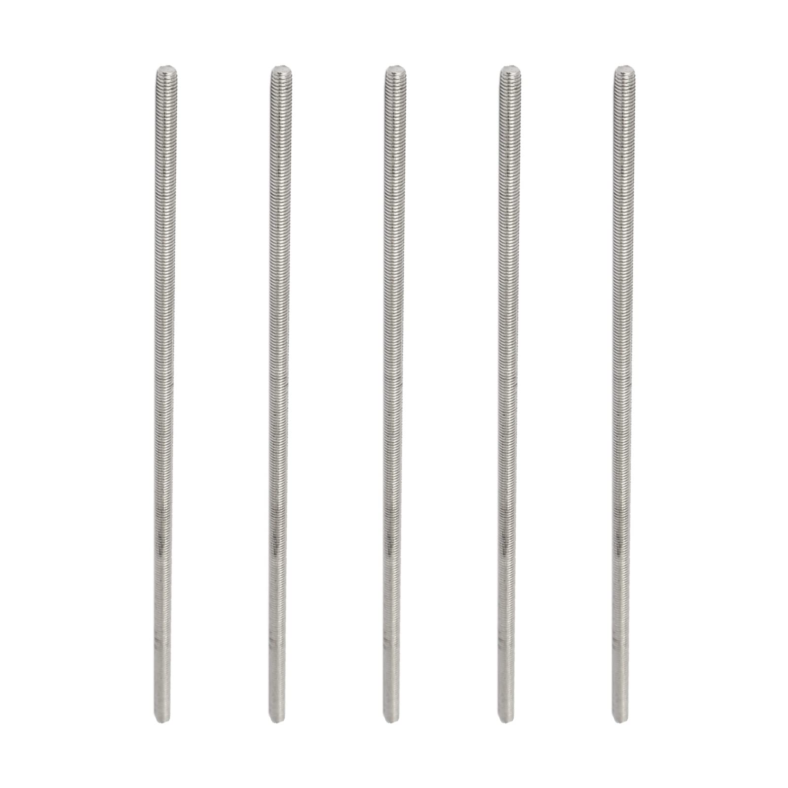 304 Stainless Steel Threaded Rod M5 x 190mm - 5 Pack for Clamps & U-Bolts