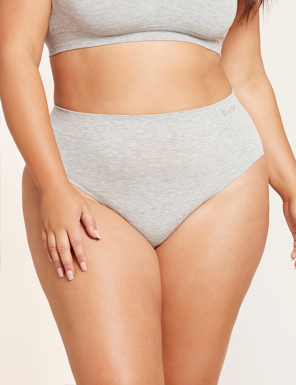 Men's Full Brief Underwear Light Grey Marl - Soft Cotton Comfort for Everyday Wear & Lounge