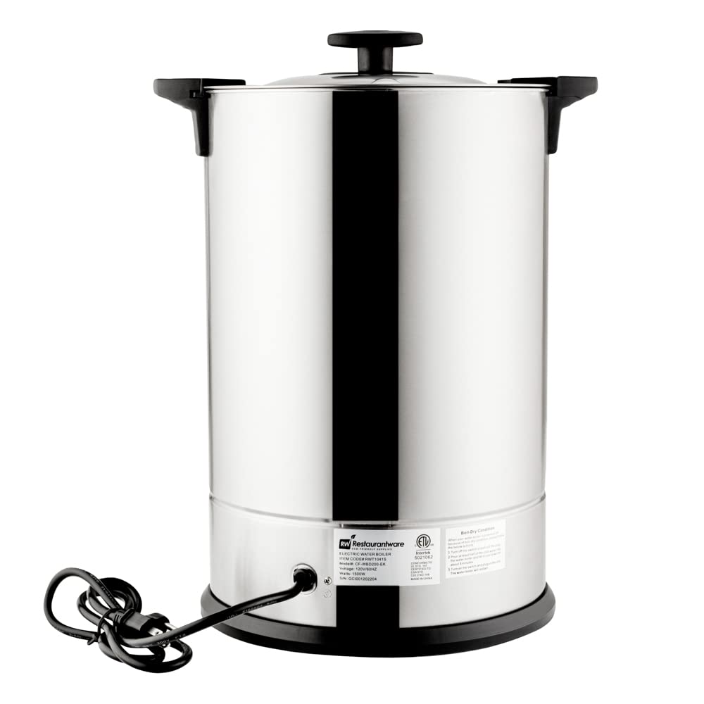 Restaurantware Restpresso 5 Gallon Commercial Coffee Dispenser - 120V/1000W Stainless Steel Coffee Urn with Adjustable Thermostat & No-Drip Spigot, Serves 128 Cups - Perfect for Catering, Events, Offices & Large Gatherings