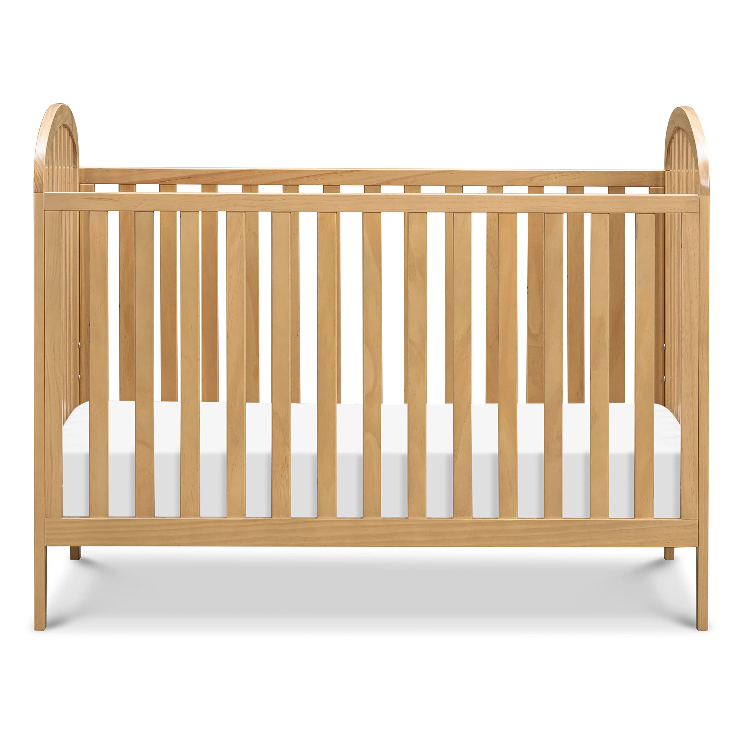 DaVinci Beau 3-in-1 Convertible Baby Crib - GREENGUARD Gold Certified, Converts to Toddler Bed & Daybed - Adjustable Height Wooden Crib in Honey Finish - Perfect for Nursery, Bedroom Transition & Space-Saving Baby Furniture