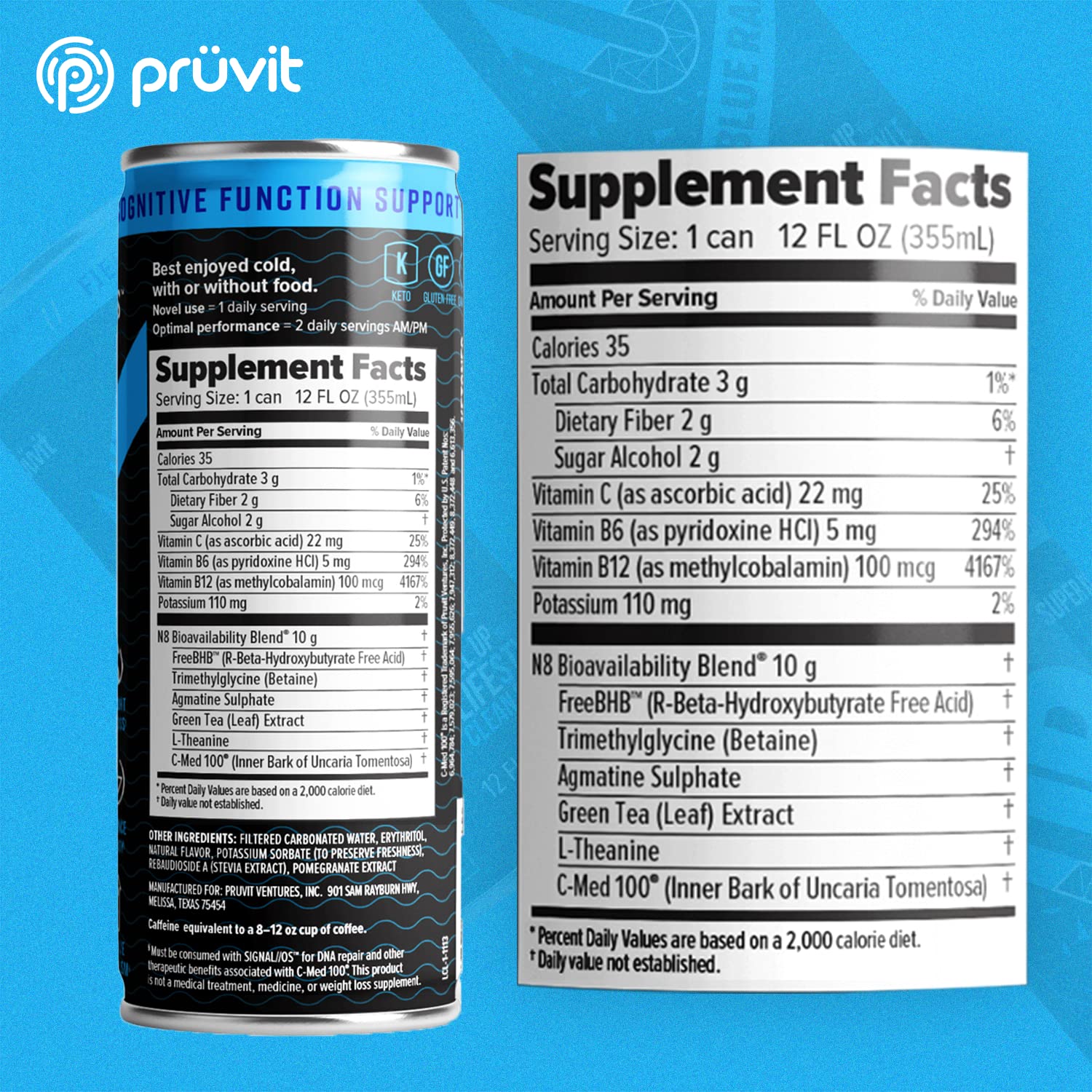 Blue Razz Keto Drink - Ready-to-Drink Ketones for Focus & Energy | Keto-Friendly Supplement for Men & Women | 12 Pack | Perfect for Workouts, Office & On-The-Go Lifestyle