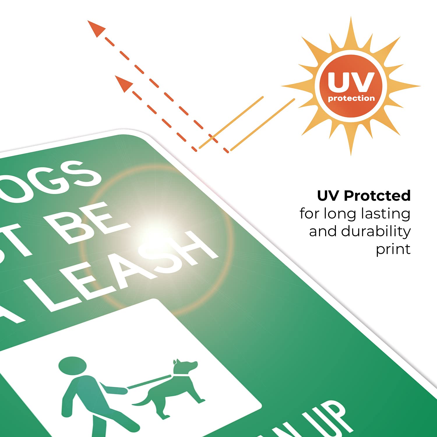 All Pets Must Be On Leash Sign - 24x30 Inches Rust-Free Aluminum Dog Leash Symbol - Fade Resistant & Made in USA - Perfect for Parks, Dog Walking Areas & Pet-Friendly Spaces