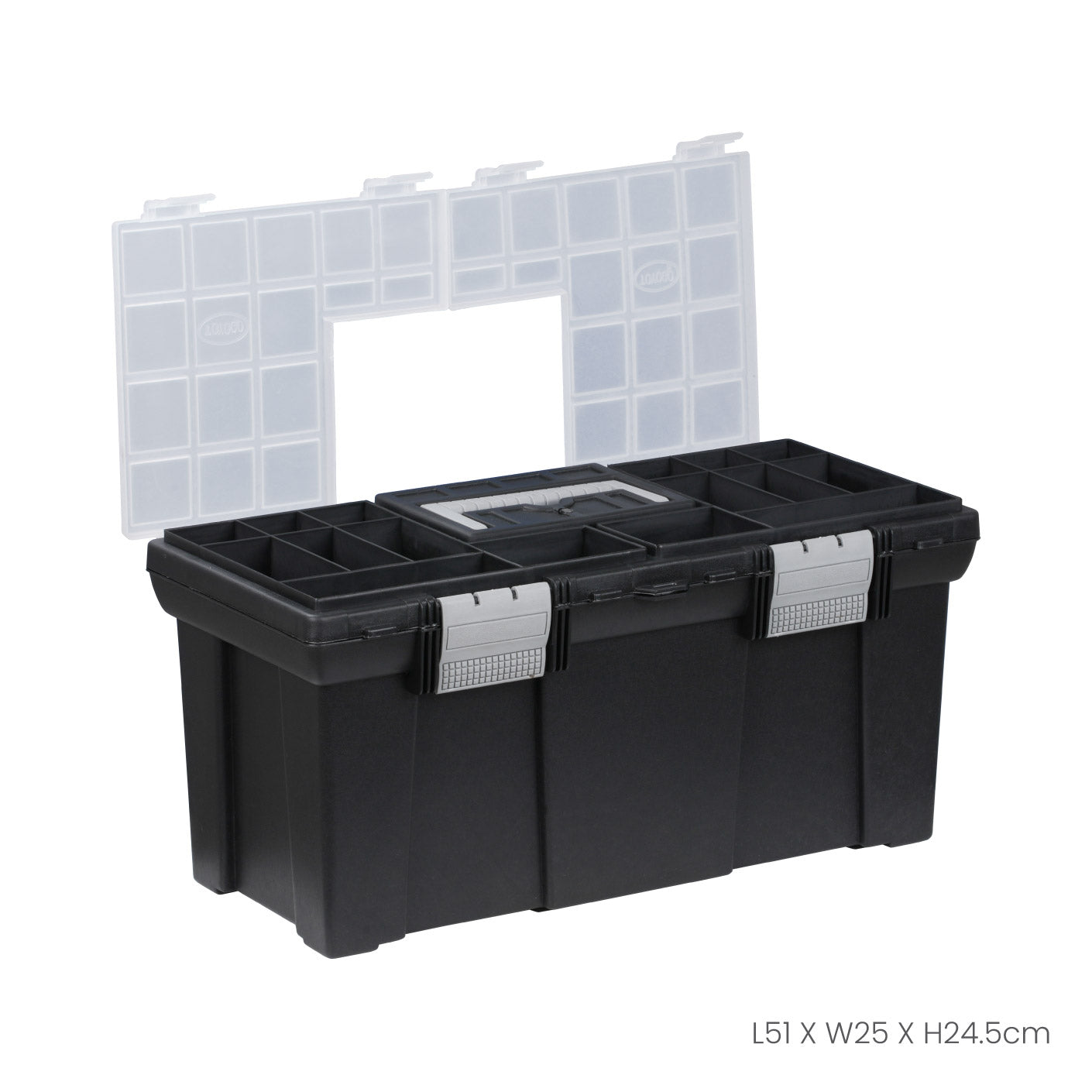 Heavy-Duty Multi-Compartment Tool Box (Large) - 7711 Model - Perfect for Professional Mechanics & DIY Home Repairs