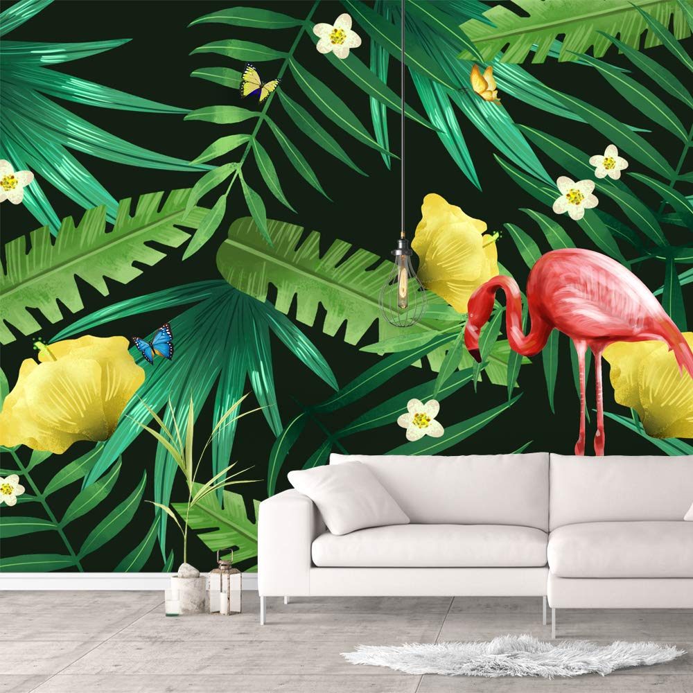 Green Plants & Animals Removable Wallpaper - Peel and Stick Wall Mural for Bedroom Decor - 100x144 inches - Perfect for Nursery, Kids Room & Home Interior Design