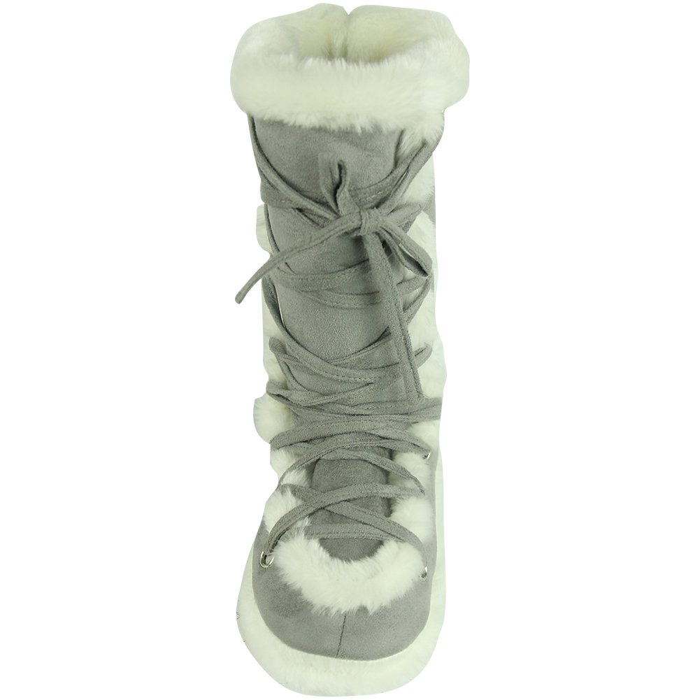 Women's Winter Warm Faux Fur Indoor House Boot Slippers - Cozy Non-Slip Home Shoes for Women - Perfect for Lounging, Relaxing & Keeping Feet Warm in Cold Weather