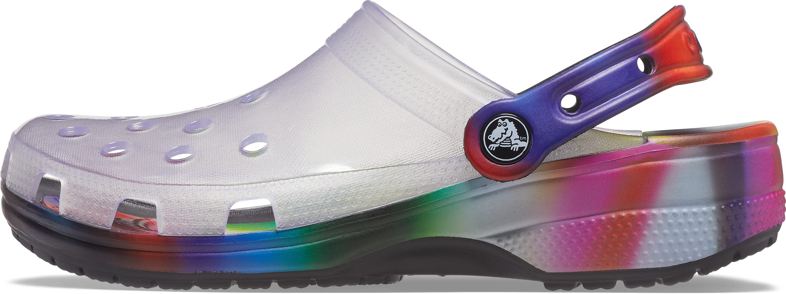 Crocs Unisex Classic Translucent Clogs - Comfortable Slip-On Shoes for Men & Women - Perfect for Indoor, Outdoor, Beach, Pool & Garden Wear