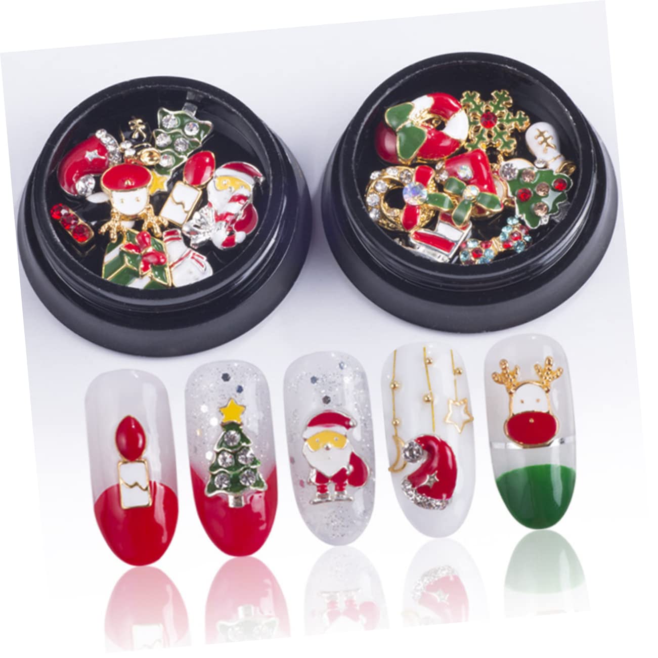 BIUDECO 3 Sets Christmas Nail Art Stickers - Holiday Nail Decals for Women, 60pcs Festive Nail Decorations with Christmas Theme Designs - Perfect for Parties, Gifts & Winter Nail Art