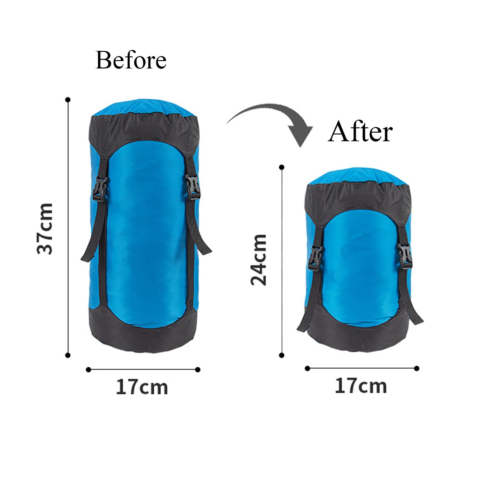 Lightweight Nylon Compression Sack for Sleeping Bag - Waterproof Stuff Bag Organizer for Camping, Backpacking & Hiking Gear - Perfect for Outdoor Adventures and Travel Storage