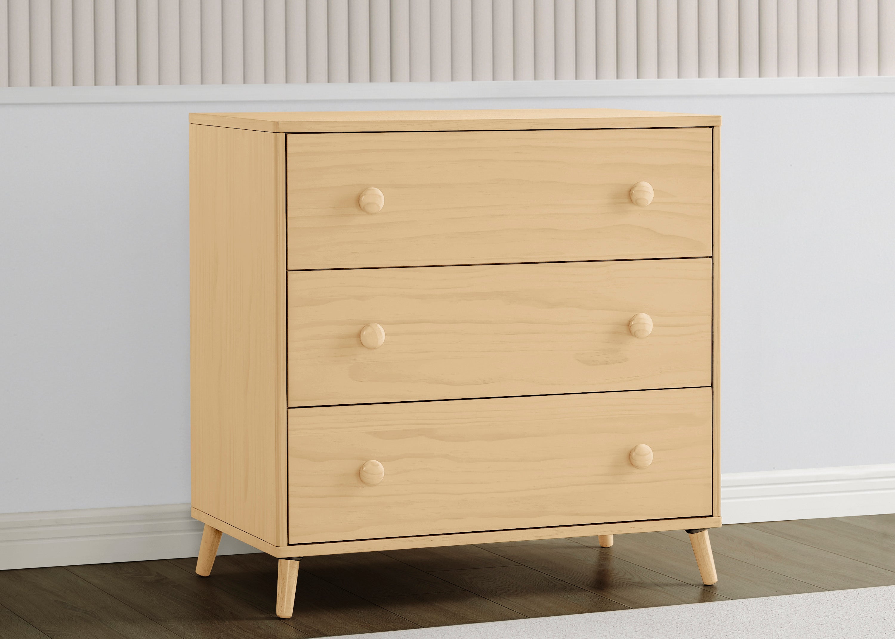 Jordan 3-Drawer Dresser with Interlocking Drawers - Sturdy Bedroom Storage Furniture for Clothes & Accessories | Perfect for Master Bedroom, Guest Room or Dorm Organization