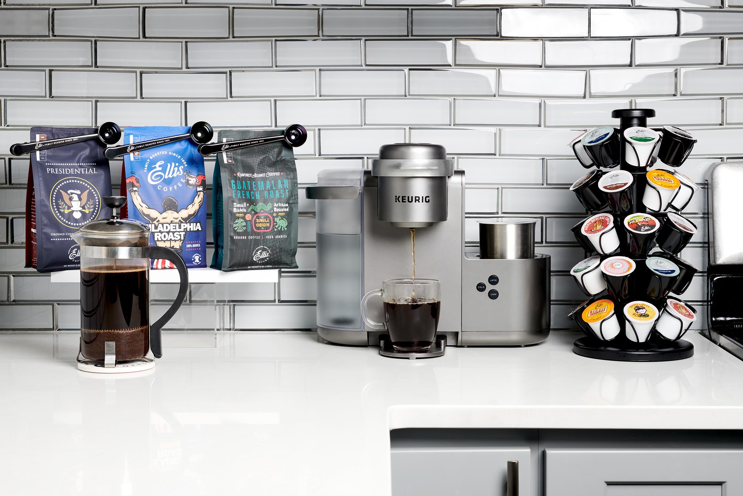 Ellis Coffee - Presidential Light Roast Single Serve Coffee Pods (24 Count) - Compatible with Keurig 2.0 - Perfect for Office, Home & Travel Use