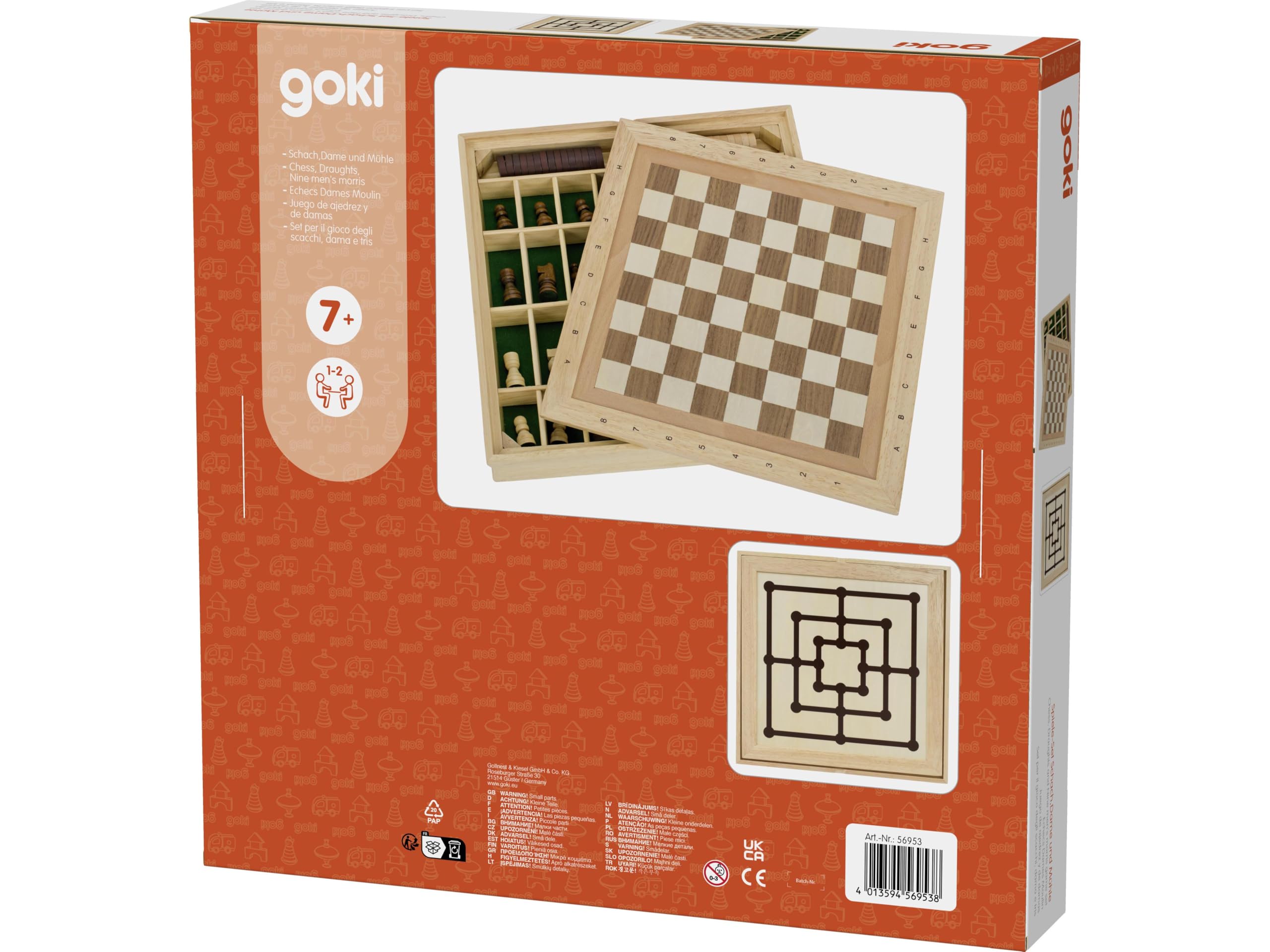 Goki Wooden Compendium - Premium Wooden Puzzle Game for Kids & Adults | Fun Brain Teaser & Educational Toy for Family Game Night, Travel & Classroom Activities