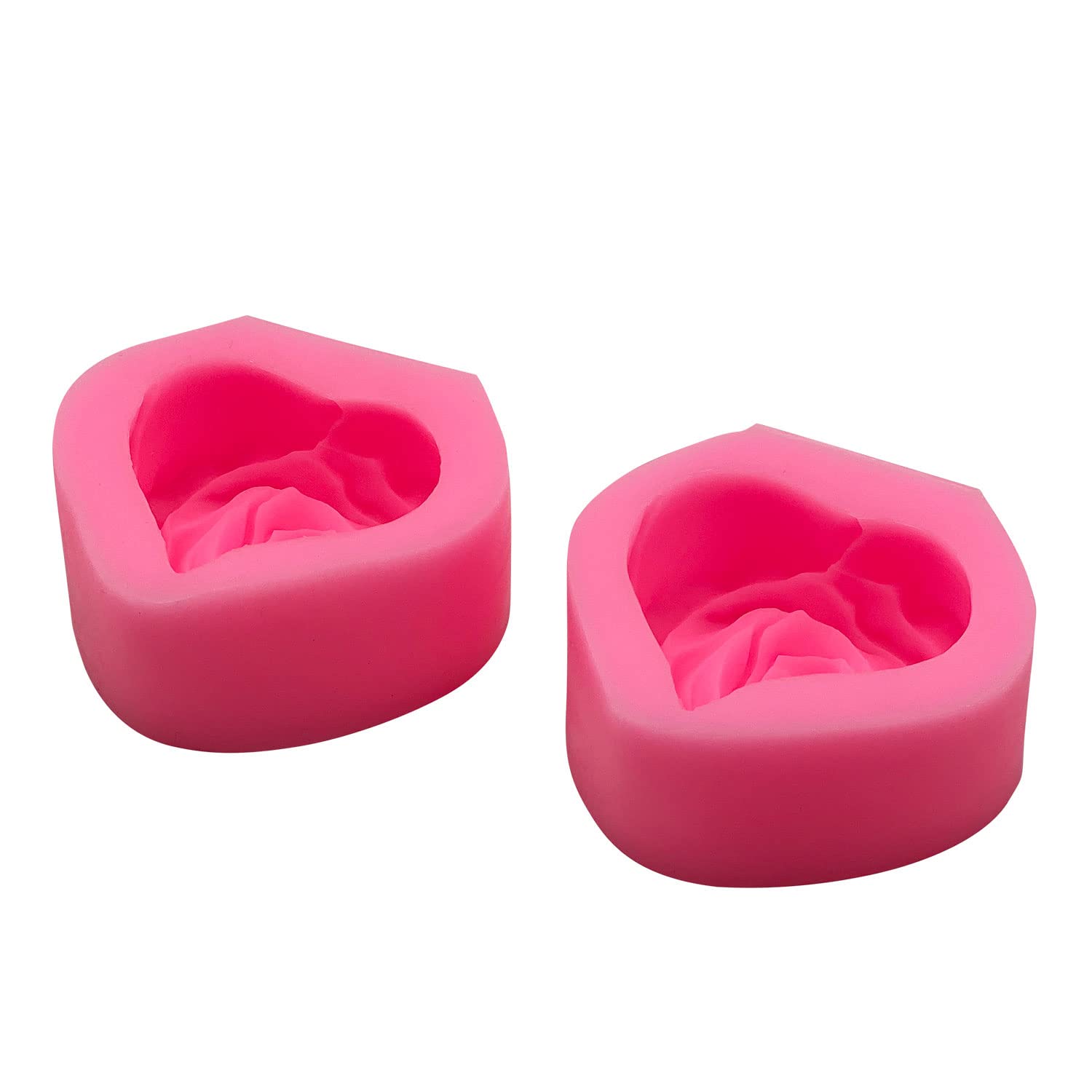 Monqui 2-Pack Rose Flower Silicone Molds for Candles, Chocolate, Soap & Resin Crafts - Perfect for Wedding Favors, Valentine's Gifts & DIY Home Decor
