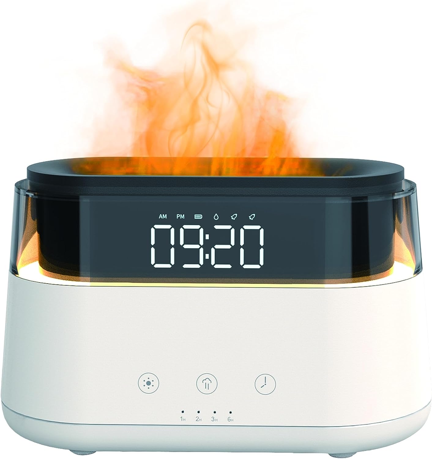 5-in-1 Multifunctional Alarm Clock with LED Display, Bluetooth Speaker, Wireless Charger & Essential Oil Diffuser - Perfect for Bedroom, Office, Travel and Gift Giving