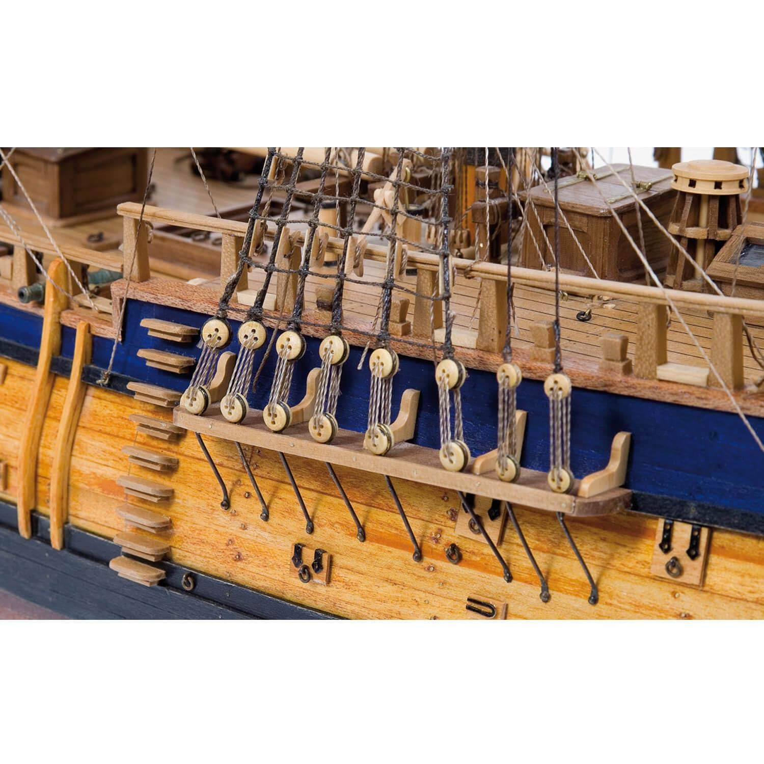 Endeavour 1/54 Scale Model Ship - Handcrafted Wooden Sailing Boat for Collectors & Decor | Perfect for Home Display, Nautical Gifts & Historical Enthusiasts