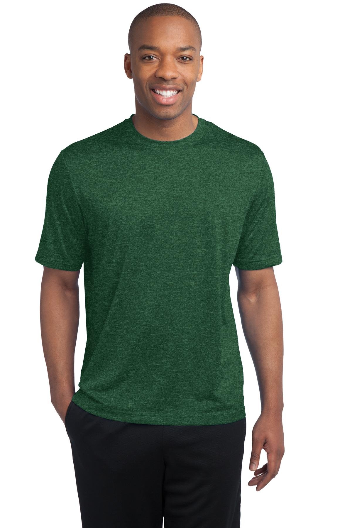 SPORT-TEK Men's Tall Heather Contender Tee - Moisture Wicking Performance Shirt for Workouts & Running - Comfortable Athletic T-Shirt for Gym & Sports