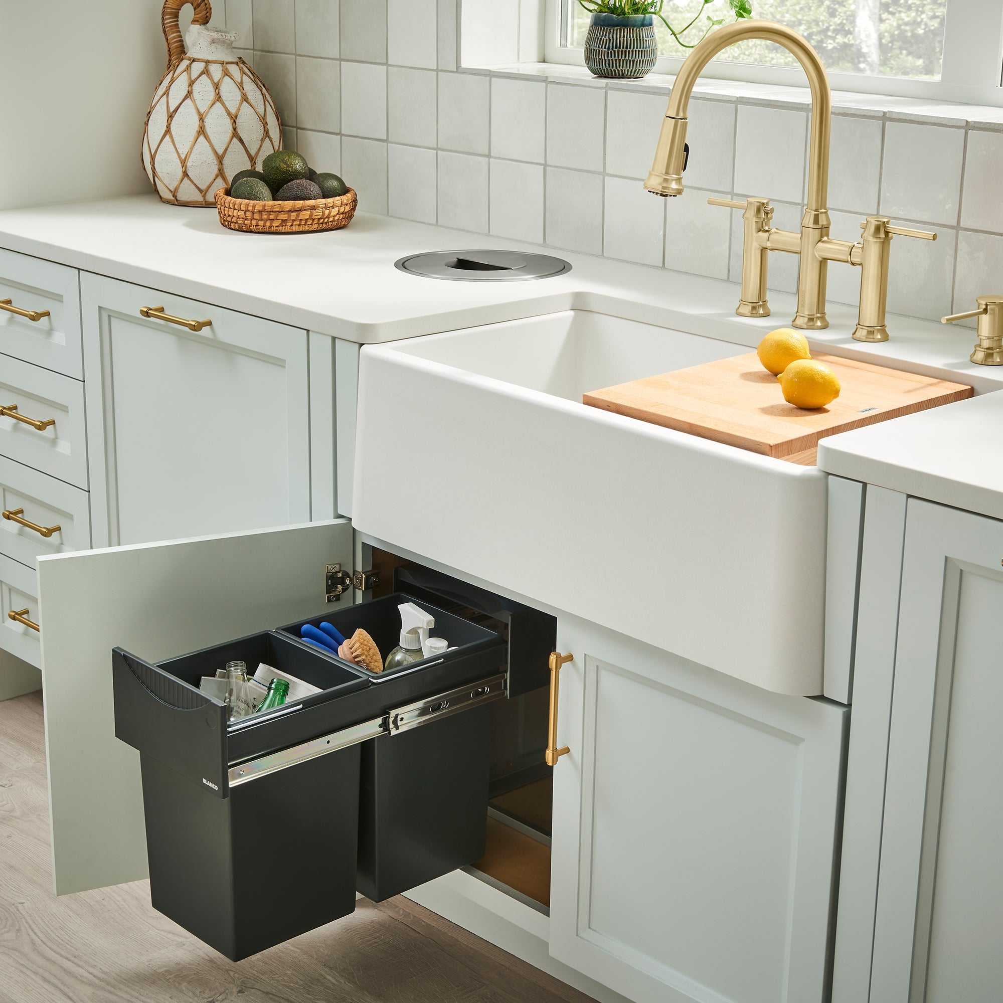 BLANCO Ikon 33-Inch SILGRANIT Single Bowl Farmhouse Kitchen Sink - Durable & Stylish for Modern Farmhouse & Rustic Home Decor