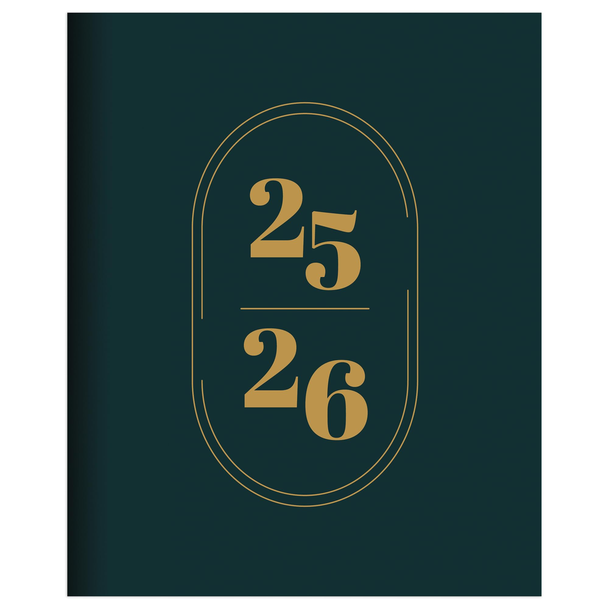 TF Publishing July 2025 - June 2026 Ebony and Ivory Medium Monthly Planner - 12 Month Academic Planner 2025-2026 with 2-Page Spreads, Monthly Calendar Grids & Planning Prompts - 6.5