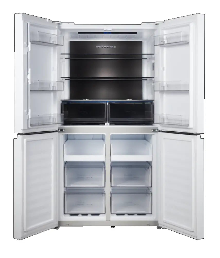 CHiQ CCD598NWS 601L White Cross Door Refrigerator - Energy Efficient Large Capacity Fridge for Home, Kitchen, Restaurant & Commercial Use