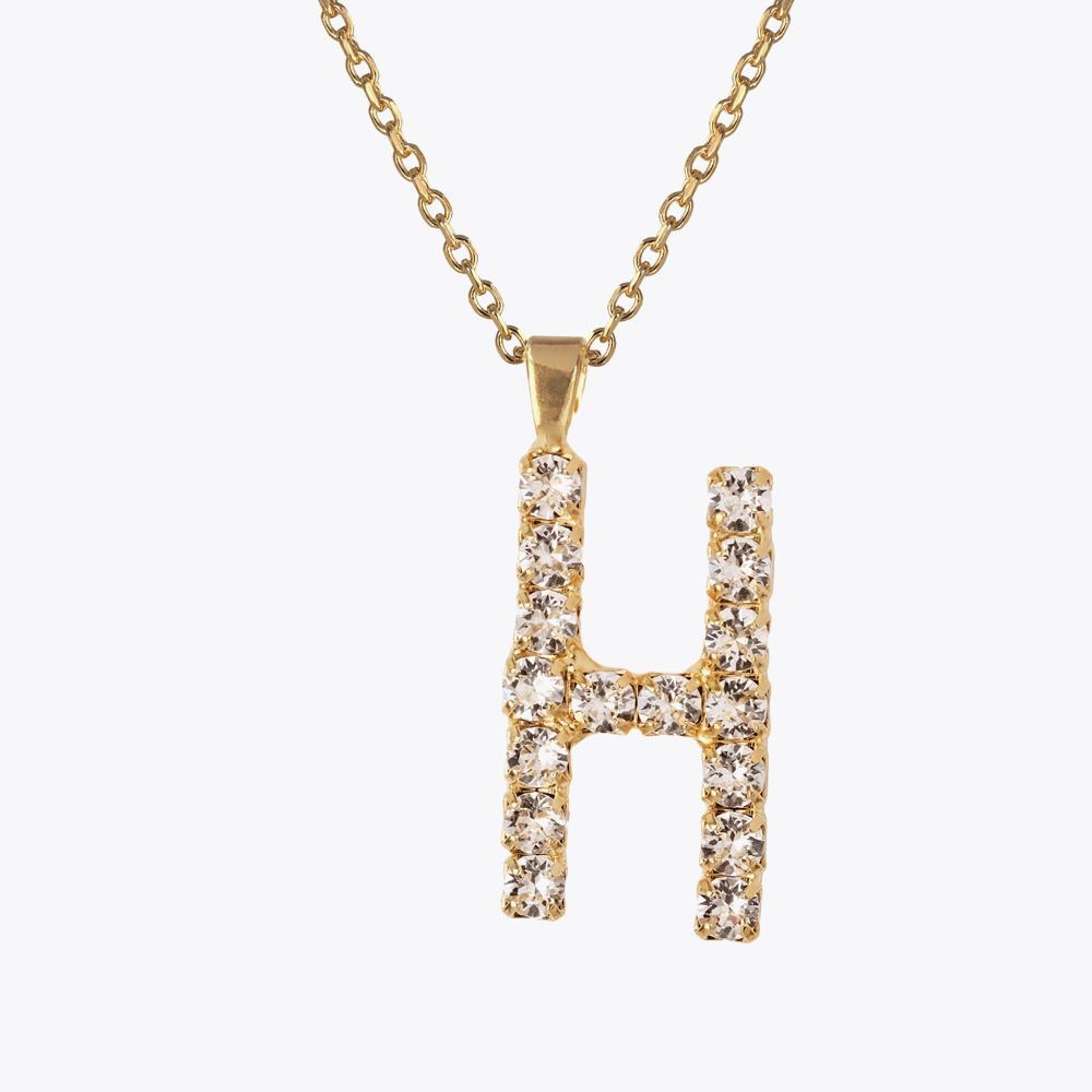 Personalized Letter Necklace with Crystal Pendant - Custom Initial Jewelry for Women, Gift for Her, Birthday, Anniversary, Valentine's Day - Perfect for Everyday Wear & Special Occasions