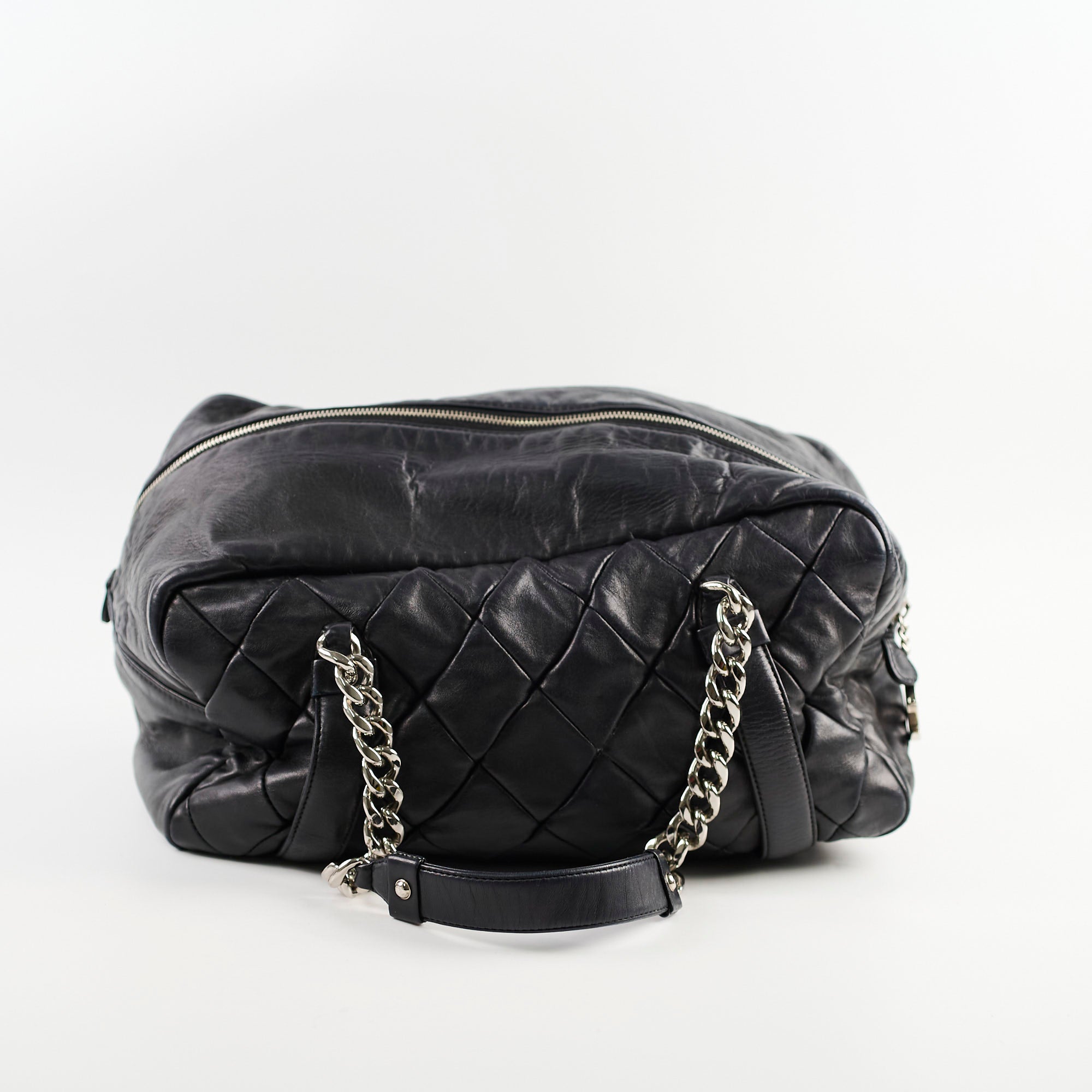 Chanel Bowling Black Lambskin Shoulder Bag Series 12 - Luxury Leather Handbag for Women, Perfect for Parties, Dating & Everyday Use