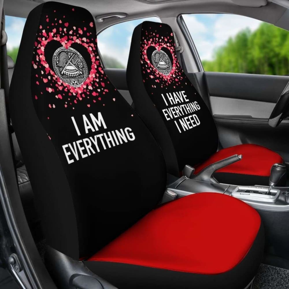 American Samoa Car Seat Covers for Couples - Valentine's Day Gift - Everything I Need (105905) - Perfect for Road Trips & Romantic Getaways