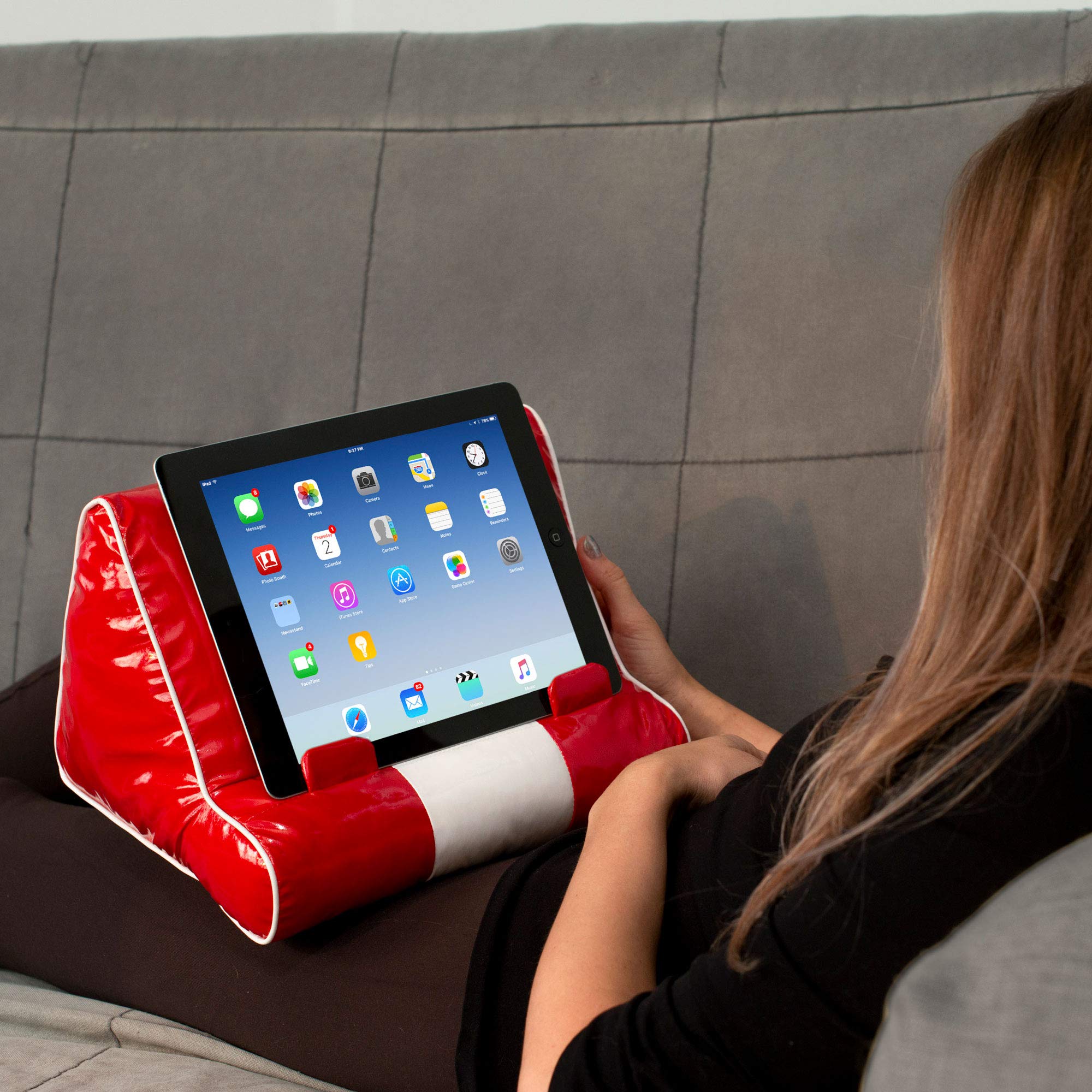 Ergonomic Book Couch & iPad Stand - Cushioned Tablet Holder & Reading Pillow for Bed, Sofa, or Floor - Perfect Gift for Book Lovers, Writers & Readers - Ideal for Cozy Reading, Studying, or Watching Movies in Bed