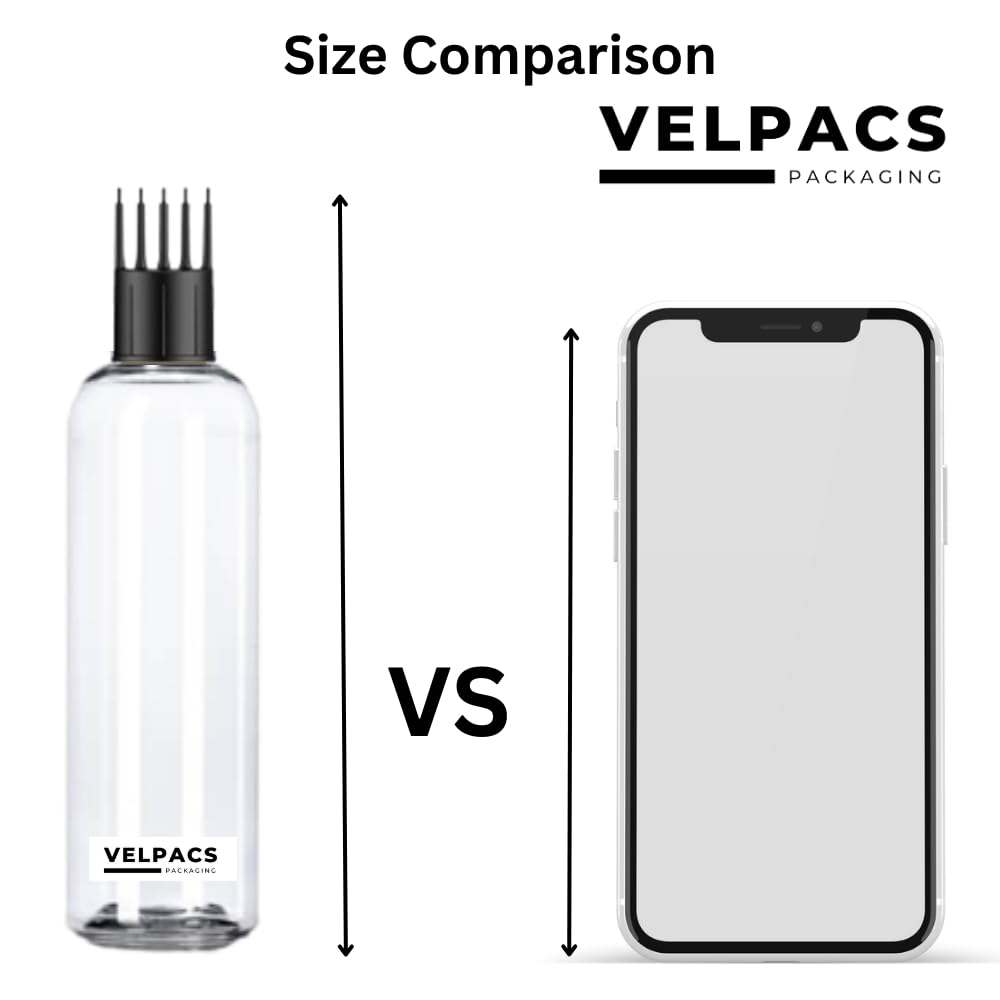 VELPACS PACKAGING 200ml Empty Plastic Bottle Set for Hair Care (1 Applicator + 1 Mist Spray + 1 Trigger Spray) - 3 Pack | Ideal for Rosemary Oil, Essential Oils, Perfume, Rosewater | Travel Size, Leak Proof, Clear Bottles | Perfect for DIY Beauty, Salon Use & Travel Toiletries