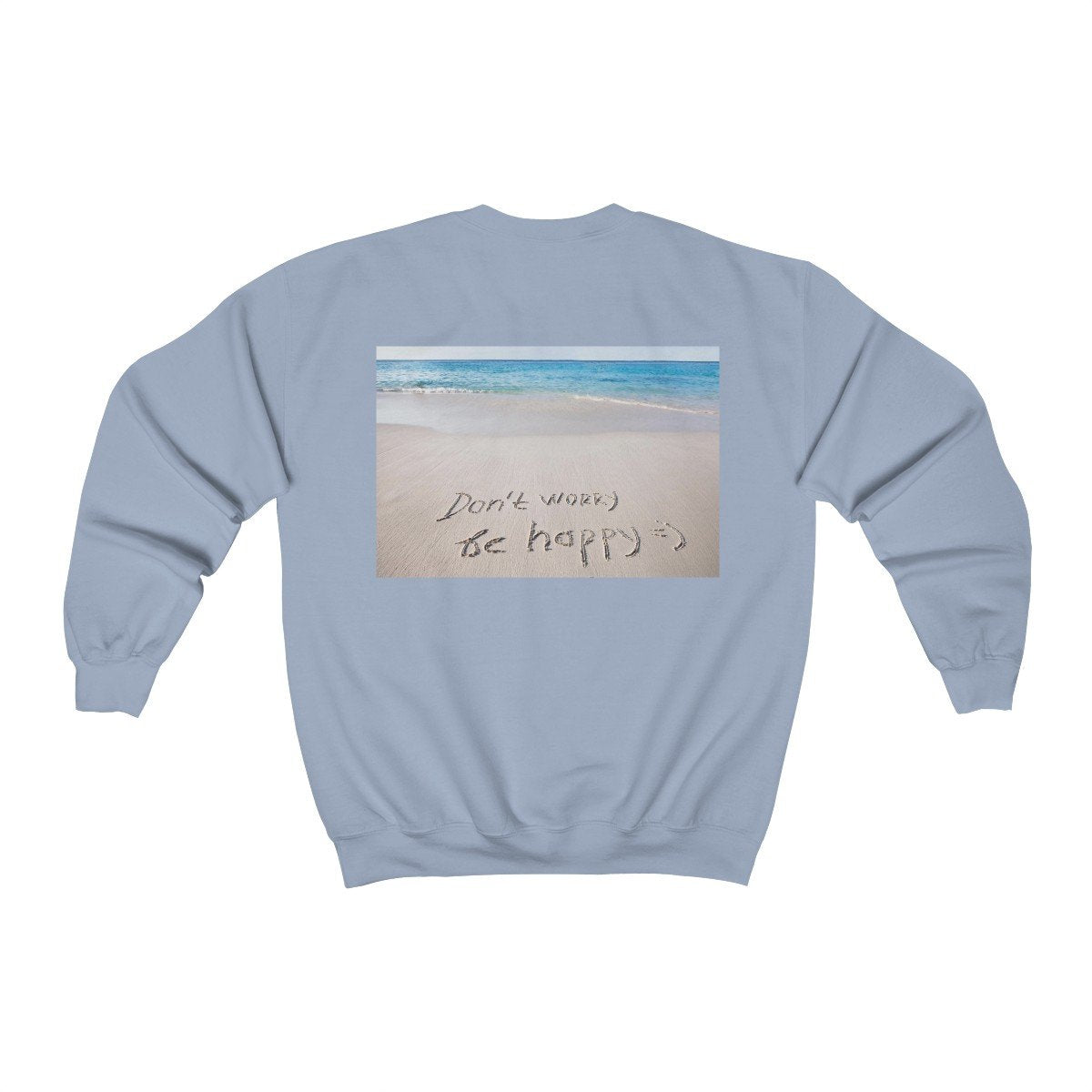 Happy Beach Sweatshirt - Comfortable Casual Pullover for Women & Men - Soft Cotton Blend Hoodie for Beach Vacation, Summer Outings & Relaxing Weekends