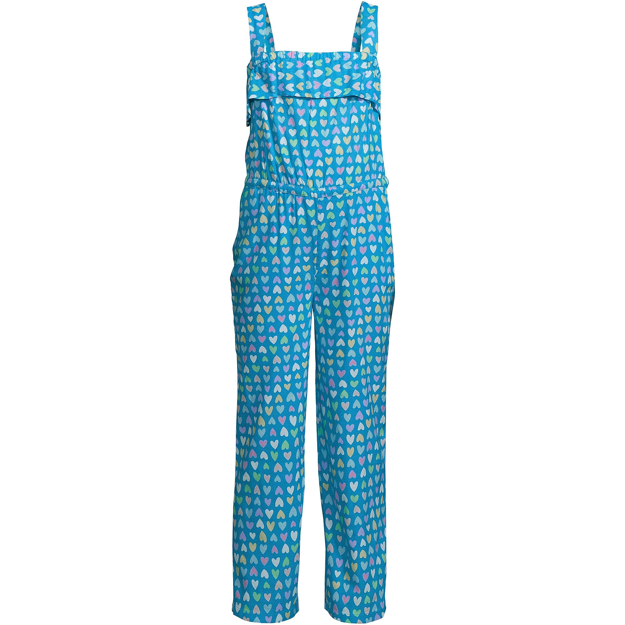Lands' End Girls Long Sleeve Cozy Jumpsuit - Soft Fleece Romper for Toddlers & Kids - Perfect for Winter, Playdates & Family Outings
