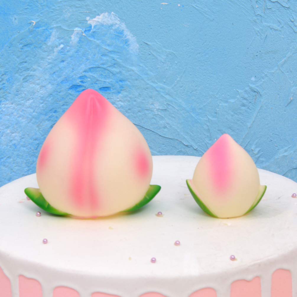 5PCS Vinyl Longevity Peach Cake Toppers - Birthday Cake Decorations for Elderly & Senior Celebrations - Perfect for Birthday Parties, Anniversaries & Retirement Cakes