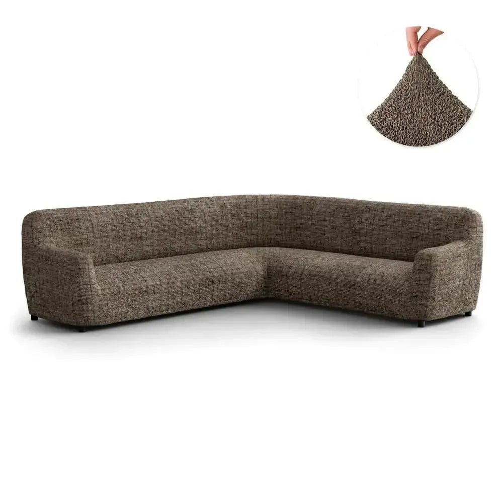 Corner Sofa Slipcover - Microfiber Printed Stretchable Furniture Protector for Living Room, Bedroom | Easy Fit, Washable Sofa Cover for Sectional Couches