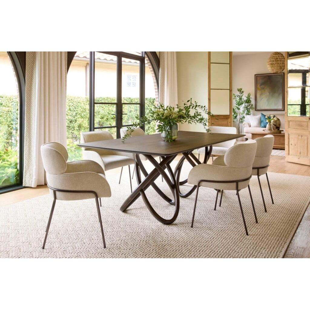 Cyan Design 11732 Julian Dining Chair - Onyx & Off White Upholstered Side Chair for Kitchen, Dining Room & Office - Elegant & Comfortable Seating Solution