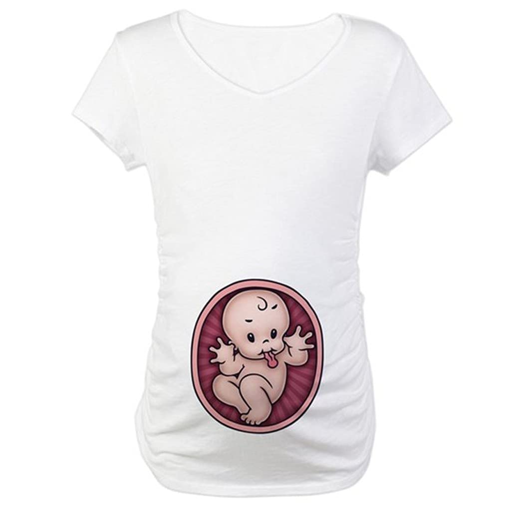 Maternity Tops for Women - Cute Baby Print Short Sleeve Pregnancy Shirts | Comfortable O-Neck Maternity Tees for Everyday Wear & Baby Showers
