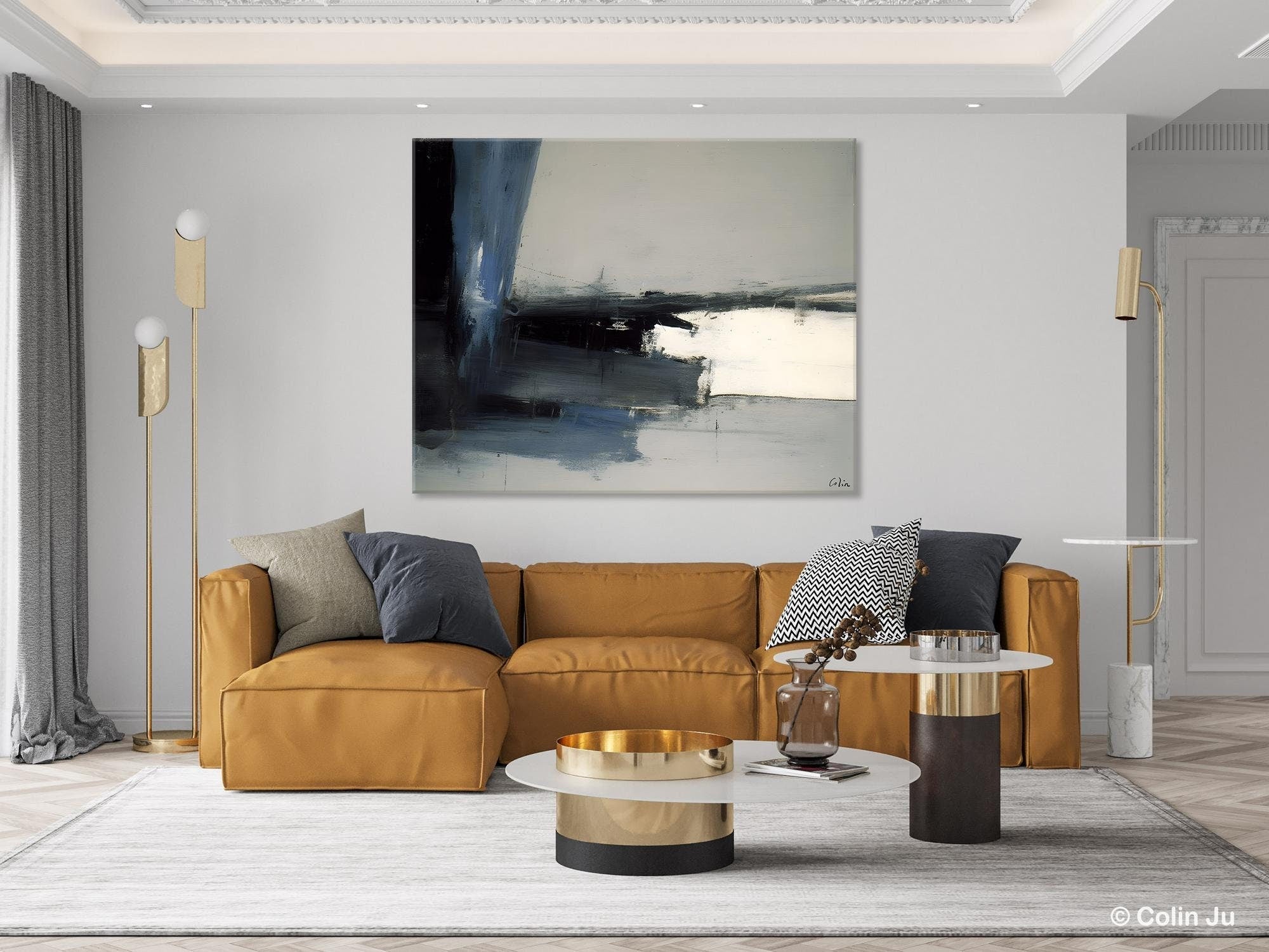 Extra Large Abstract Painting for Bedroom Wall Decor - Modern Original Canvas Artwork - Handmade Acrylic Wall Art - Perfect for Living Room, Office & Home Decoration