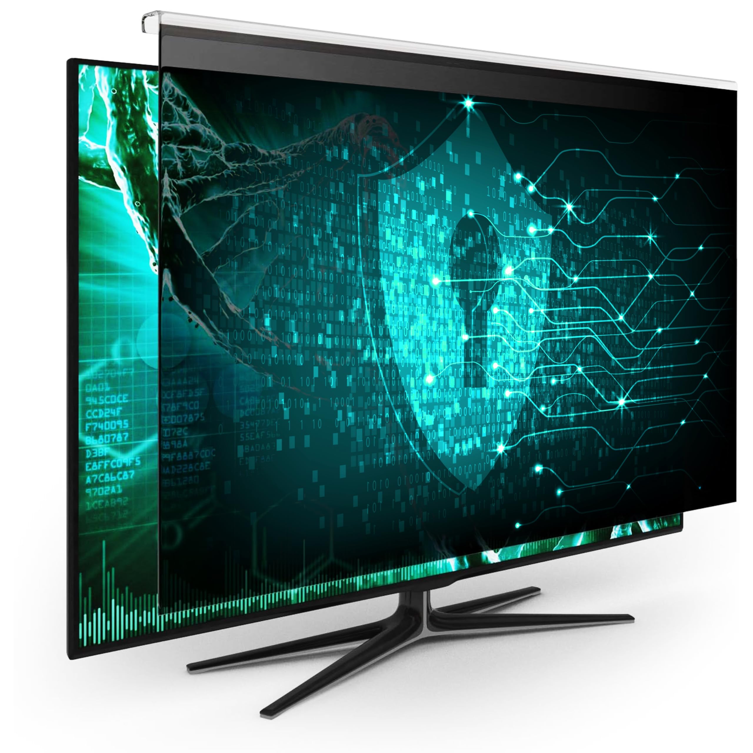 EZ-Pro 32 Inch Computer Monitor Privacy Screen Protector - Anti Blue Light Filter, Easy Installation (17.3