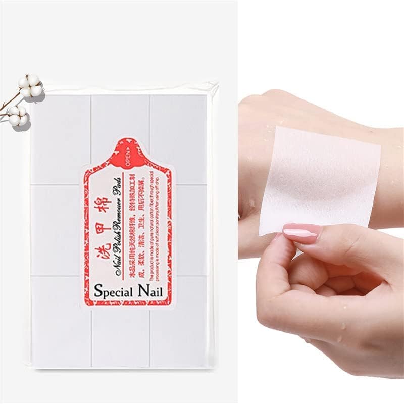 AISHU 1000 Pcs Lint-Free Nail Cotton Pads - Gel Polish Remover, Eyelash Extension Glue Cleaning Wipes for Nail Art & Manicure - Perfect for Salon, Home & Professional Use