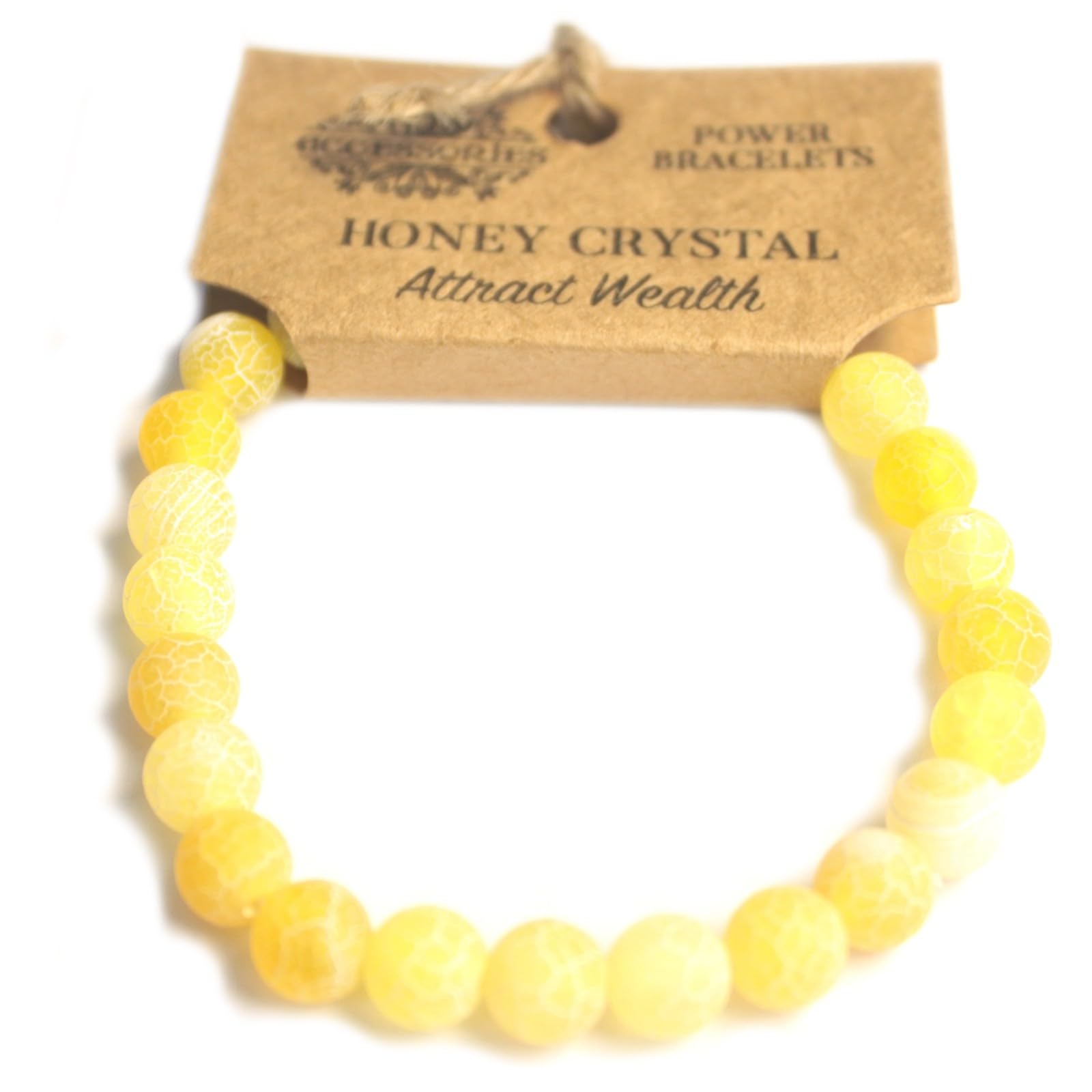 Honey Crystal Power Bracelet for Women - Natural Healing Energy & Positive Vibes - Chakra Balancing & Stress Relief - Perfect for Meditation, Yoga & Daily Wear