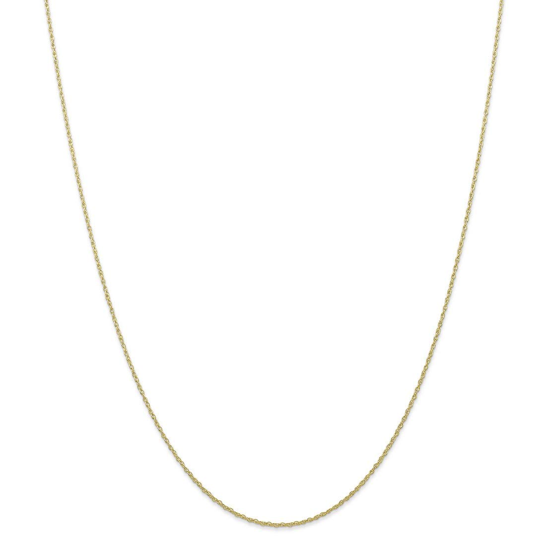 10K Yellow Gold Cable Rope Thin Pendant Chain Necklace for Women - Dainty & Elegant Jewelry Gift for Birthday, Anniversary & Valentine's Day