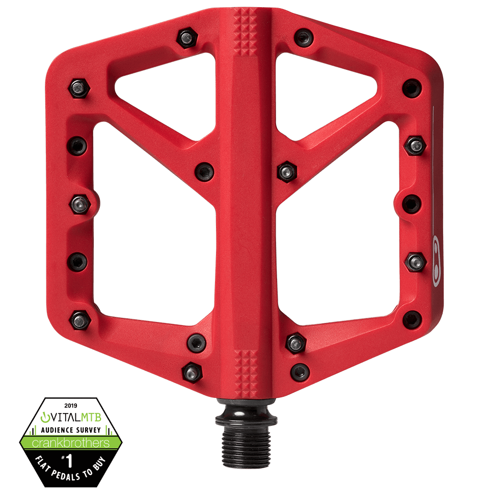 Crank Brothers Stamp 1 Bike Pedals - Durable MTB Flat Pedals for Mountain Biking & Cycling - Perfect for Trail Riding & Commuting