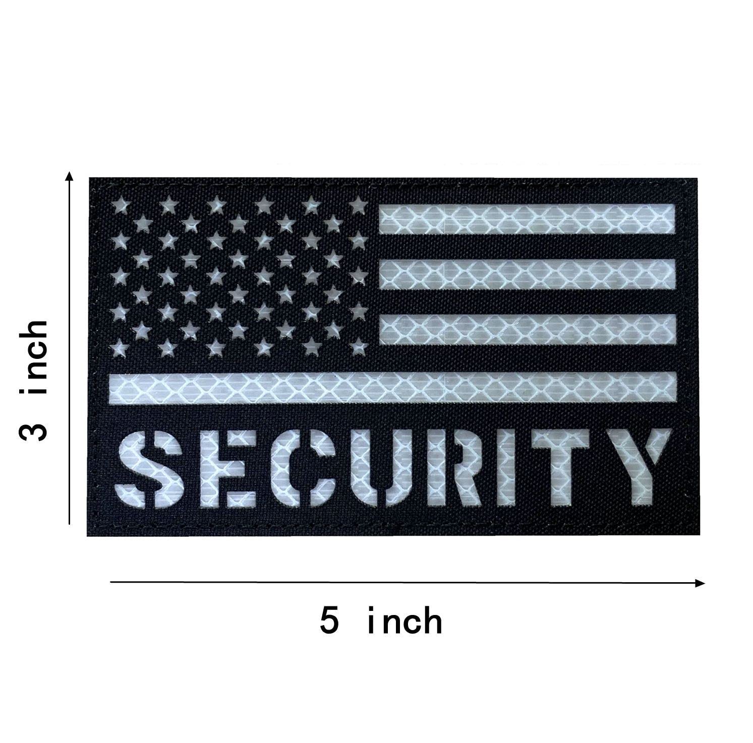 3x5 US Flag Reflective Patch - Tactical Vest & Harness for Outdoor Safety