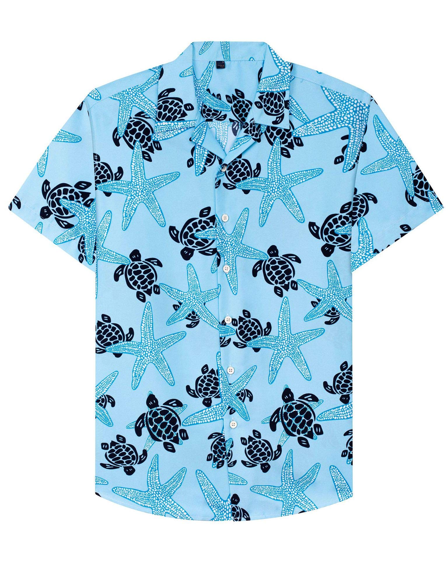 J.VER Men's Hawaiian Shirt Set - Tropical Print Short Sleeve Button Down Shirt & Matching Shorts | Beach Vacation, Summer Party, Casual Outfit