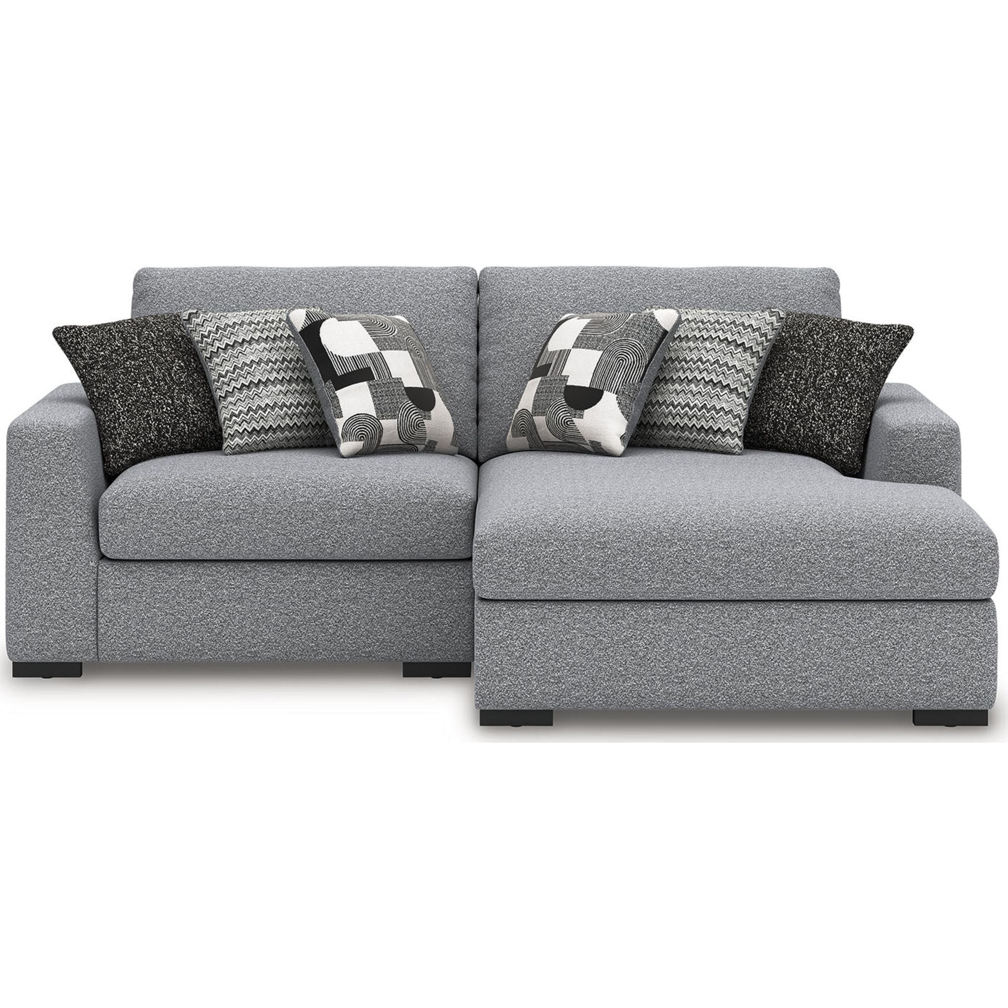 Bealton 2-Piece Sectional Sofa with Chaise Lounge - Modern L-Shaped Couch in Salt & Pepper Fabric - Perfect for Living Room, Family Room & Small Spaces