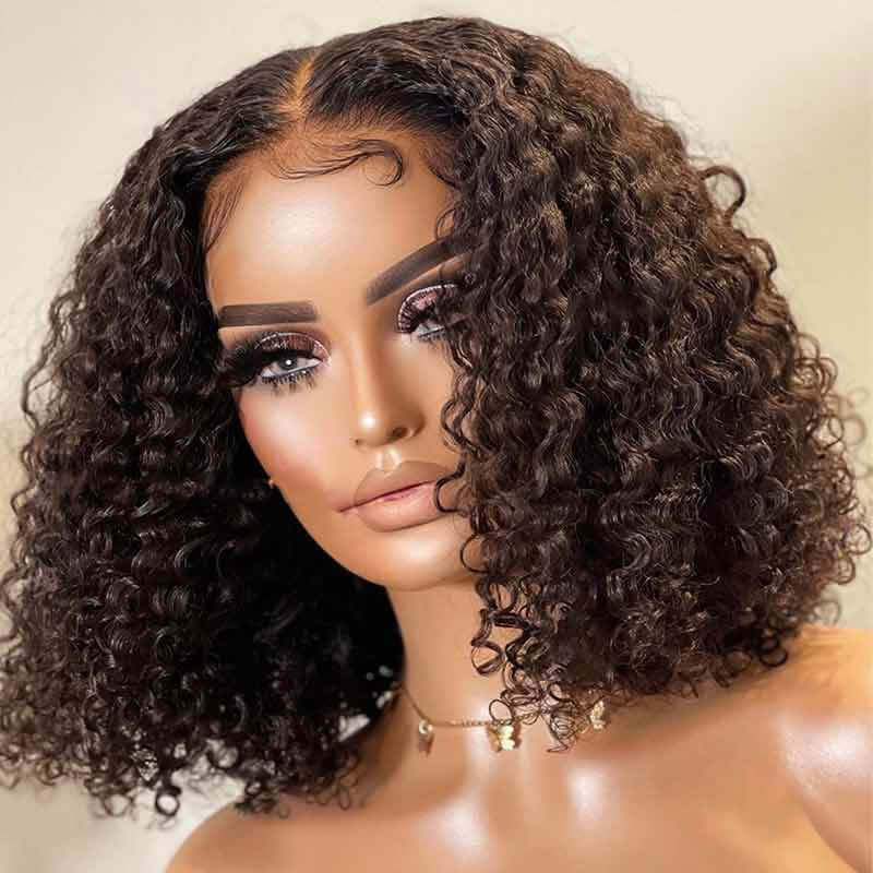 Buy 2 Human Hair Bob Wigs for $99 | 4x4 Lace Closure Curly & Straight Bob Wig Set | Perfect for Daily Wear, Parties & Cosplay