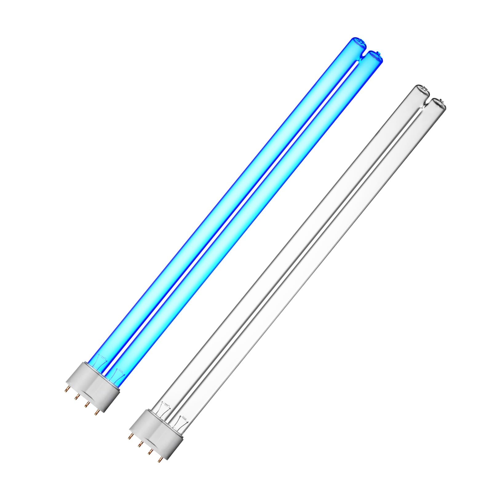 2 Pack 36W UVC Germicidal Bulbs - 2G11 Base Replacement UV Light Bulbs for HVAC Duct Air Purifiers & Pond Clarifiers | Kills Germs & Bacteria in Air & Water Systems