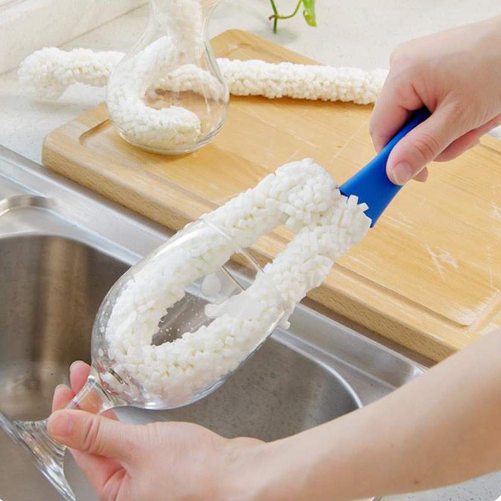 3D Flexible Multi-Function Cup Brush for Wine Glass, Bottle & Kitchen Cleaning