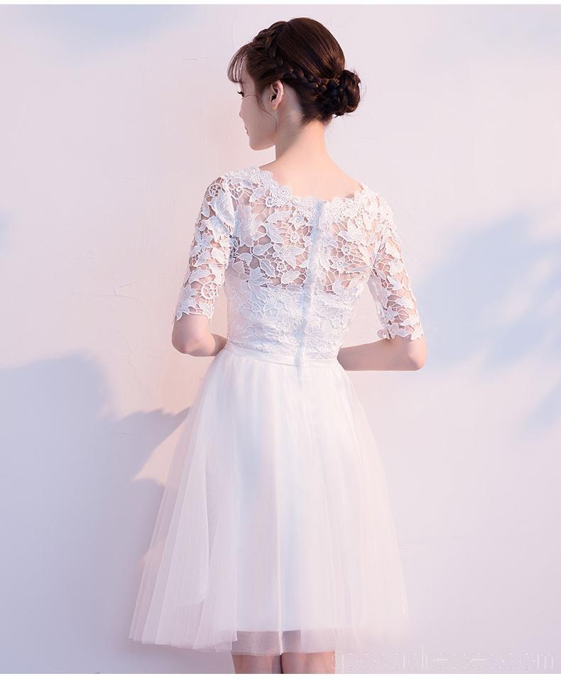 Elegant Off Shoulder Lace Short Sleeve Homecoming Dress - Flirty Short Prom Dress for Women (Style CM798) | Perfect for Parties, Dances & Special Occasions