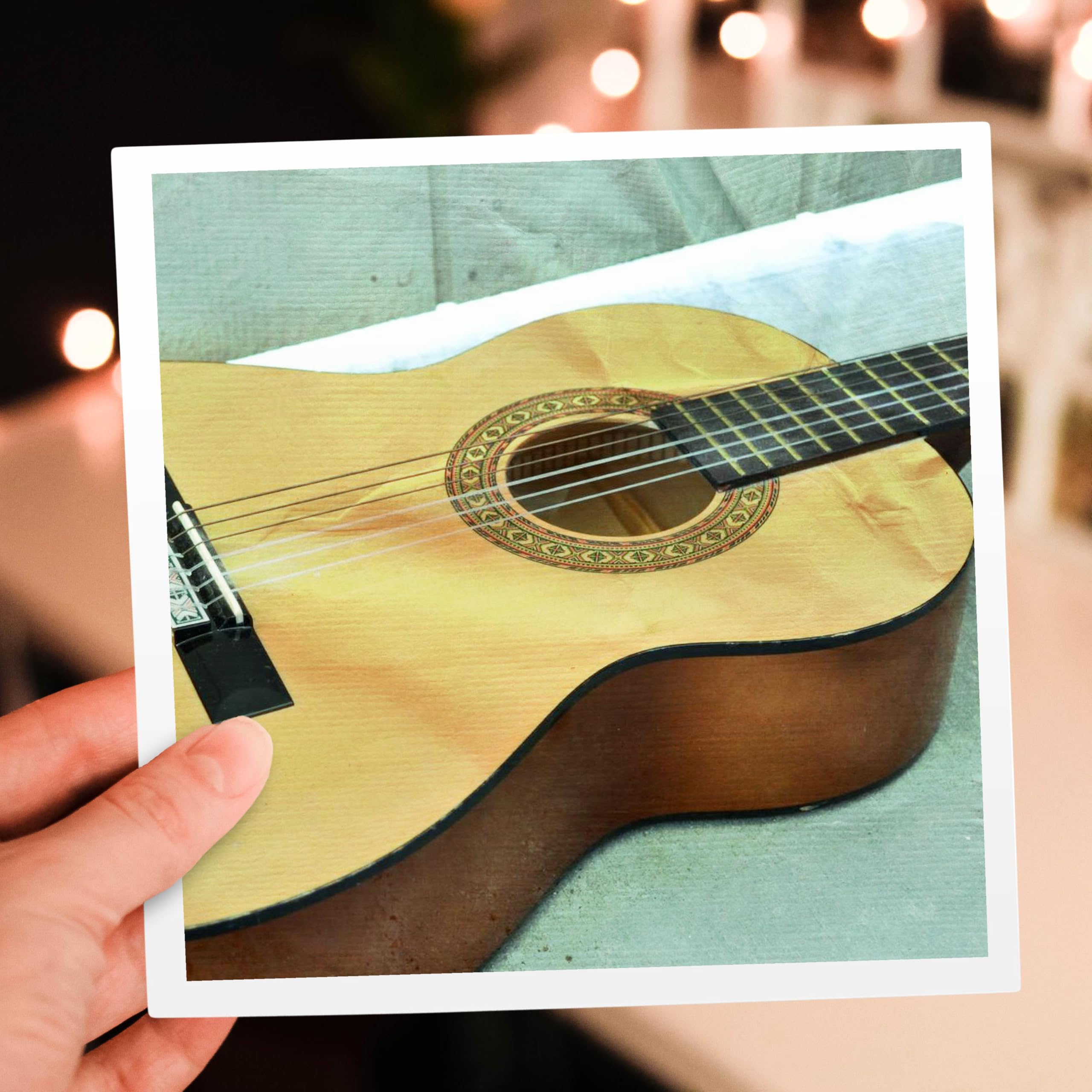 3dRose Guitar Strings Music Instruments Greeting Cards - Set of 6, 6 x 6 Inches, Perfect for Musicians, Music Lovers & Special Occasions (gc_29245_1)